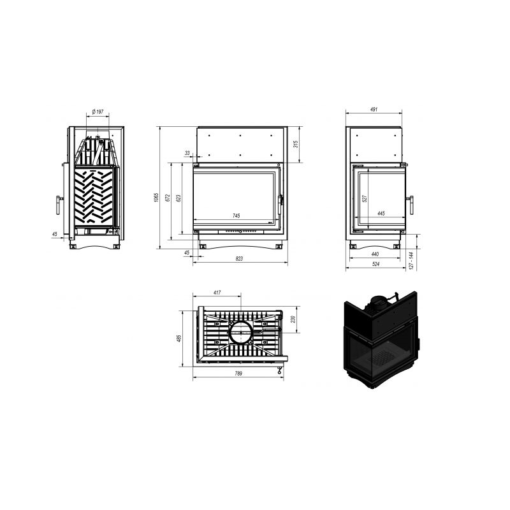 KRATKI AMELIA L BS DECO ΕΝΕΡΓΕΙΑΚΟ ΤΖΑΚΙ ΞΥΛΟΥ 21kW ΑΡΙΣΤΕΡΗ ΓΩΝΙΑ ΜΕ ΑΝΟΙΓΟΜΕΝΗ ΠΟΡΤΑ - Image 5
