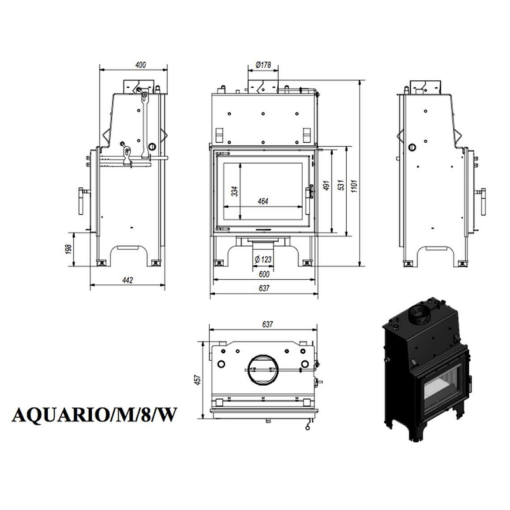 KRATKI AQUARIO M 8kW ΕΝΕΡΓΕΙΑΚΟ ΤΖΑΚΙ ΞΥΛΟΥ ΚΑΛΟΡΙΦΕΡ ΚΛΕΙΣΤΟΥ ΔΟΧΕΙΟΥ ΙΣΙΟ ΜΕ ΑΝΟΙΓΟΜΕΝΗ ΠΟΡΤΑ - Image 5