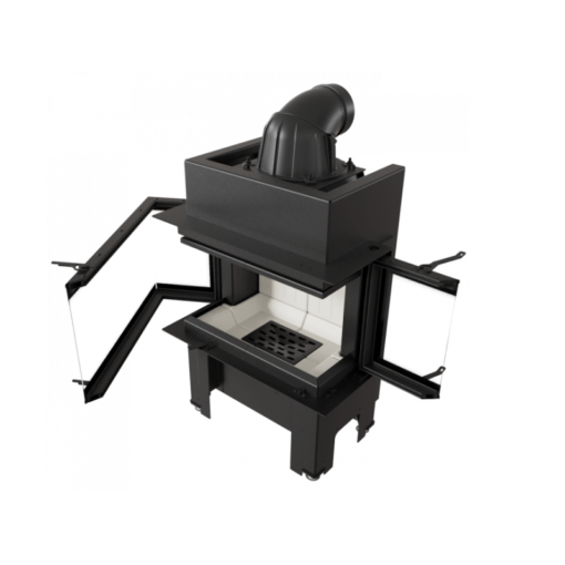 KRATKI HEB INDIAN BLACK ΕΝΕΡΓΕΙΑΚΟ ΤΖΑΚΙ ΞΥΛΟΥ 7kW ΤΡΙΠΛΕΥΡΟ ΜΕ ΑΝΟΙΓΟΜΕΝΗ ΠΟΡΤΑ - Image 3