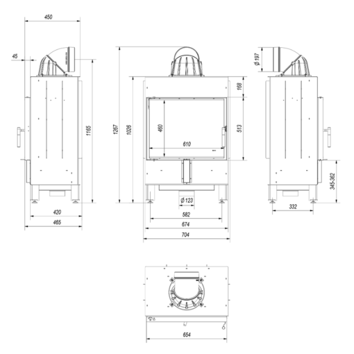 KRATKI LUCY 12 ΕΝΕΡΓΕΙΑΚΟ ΤΖΑΚΙ ΞΥΛΟΥ 12kW ΙΣΙΟ ΜΕ ΑΝΟΙΓΟΜΕΝΗ ΠΟΡΤΑ - Image 6