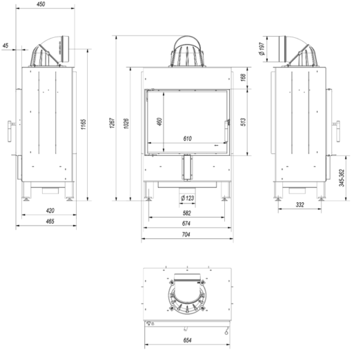 KRATKI LUCY 12 BLACK ΕΝΕΡΓΕΙΑΚΟ ΤΖΑΚΙ ΞΥΛΟΥ 12kW ΙΣΙΟ ΜΕ ΑΝΟΙΓΟΜΕΝΗ ΠΟΡΤΑ - Image 9