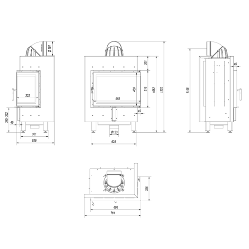 KRATKI LUCY 12 P BS BLACK ΕΝΕΡΓΕΙΑΚΟ ΤΖΑΚΙ ΞΥΛΟΥ 12kW ΔΕΞΙΑ ΓΩΝΙΑ ΜΕ ΑΝΟΙΓΟΜΕΝΗ ΠΟΡΤΑ - Image 5