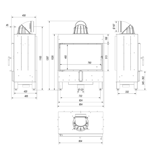 KRATKI LUCY 14 BLACK ΕΝΕΡΓΕΙΑΚΟ ΤΖΑΚΙ ΞΥΛΟΥ 14kW ΙΣΙΟ ΜΕ ΑΝΟΙΓΟΜΕΝΗ ΠΟΡΤΑ - Image 7