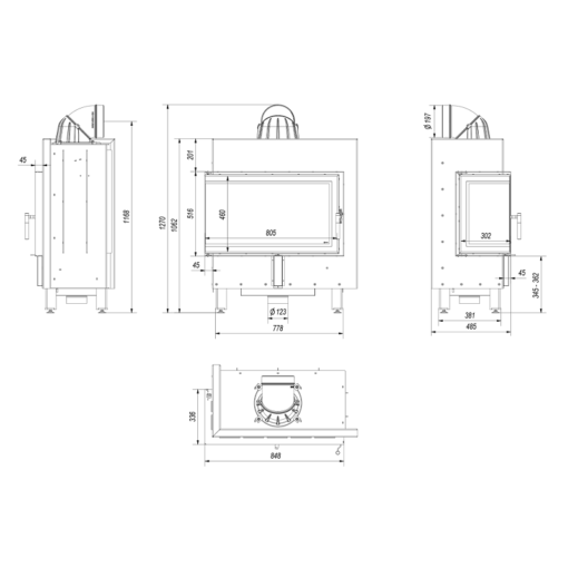 KRATKI LUCY 14 L BS BLACK ΕΝΕΡΓΕΙΑΚΟ ΤΖΑΚΙ ΞΥΛΟΥ 14kW ΑΡΙΣΤΕΡΗ ΓΩΝΙΑ ΜΕ ΑΝΟΙΓΟΜΕΝΗ ΠΟΡΤΑ - Image 7