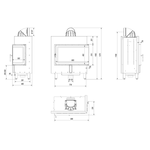 KRATKI LUCY 14 P BS BLACK ΕΝΕΡΓΕΙΑΚΟ ΤΖΑΚΙ ΞΥΛΟΥ 14kW ΔΕΞΙΑ ΓΩΝΙΑ ΜΕ ΑΝΟΙΓΟΜΕΝΗ ΠΟΡΤΑ - Image 7
