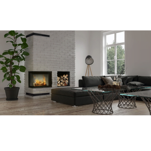 KRATKI LUCY 14 SLIM L BS BLACK ΕΝΕΡΓΕΙΑΚΟ ΤΖΑΚΙ ΞΥΛΟΥ 10kW ΑΡΙΣΤΕΡΗ ΓΩΝΙΑ ΜΕ ΑΝΟΙΓΟΜΕΝΗ ΠΟΡΤΑ - Image 5