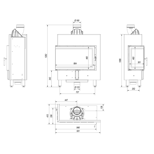 KRATKI LUCY 14 SLIM L BS BLACK ΕΝΕΡΓΕΙΑΚΟ ΤΖΑΚΙ ΞΥΛΟΥ 10kW ΑΡΙΣΤΕΡΗ ΓΩΝΙΑ ΜΕ ΑΝΟΙΓΟΜΕΝΗ ΠΟΡΤΑ - Image 6