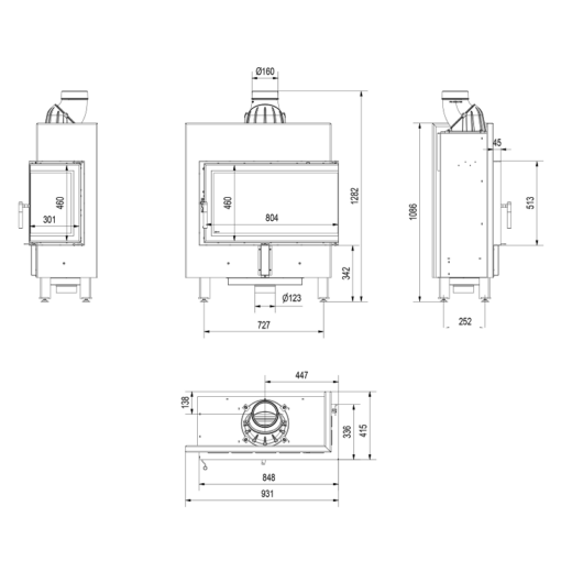 KRATKI LUCY 14 SLIM P BS ΕΝΕΡΓΕΙΑΚΟ ΤΖΑΚΙ ΞΥΛΟΥ 10kW ΔΕΞΙΑ ΓΩΝΙΑ ΜΕ ΑΝΟΙΓΟΜΕΝΗ ΠΟΡΤΑ - Image 7