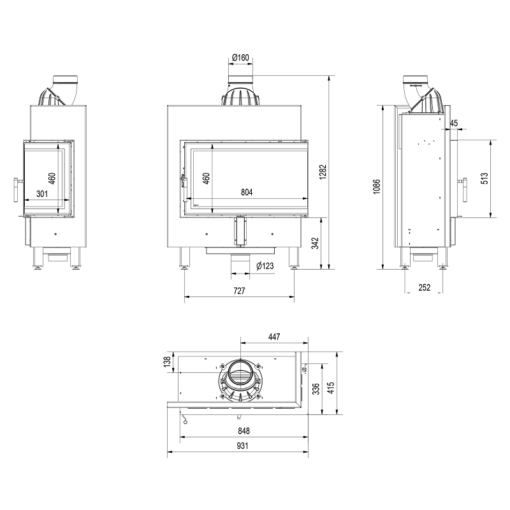 KRATKI LUCY 14 SLIM P BS BLACK ΕΝΕΡΓΕΙΑΚΟ ΤΖΑΚΙ ΞΥΛΟΥ 10kW ΔΕΞΙΑ ΓΩΝΙΑ ΜΕ ΑΝΟΙΓΟΜΕΝΗ ΠΟΡΤΑ - Image 6