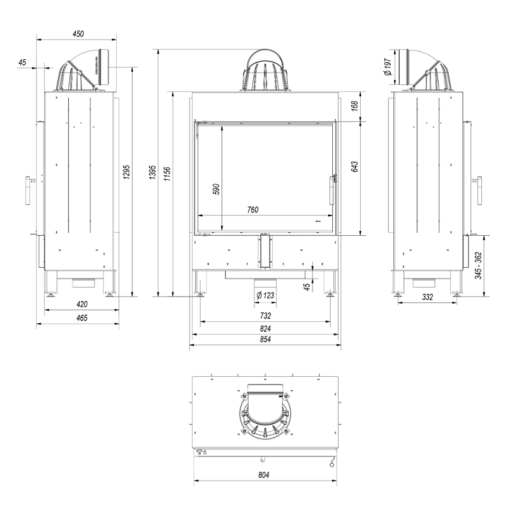 KRATKI LUCY 15 ΕΝΕΡΓΕΙΑΚΟ ΤΖΑΚΙ ΞΥΛΟΥ 15kW ΙΣΙΟ ΜΕ ΑΝΟΙΓΟΜΕΝΗ ΠΟΡΤΑ - Image 6
