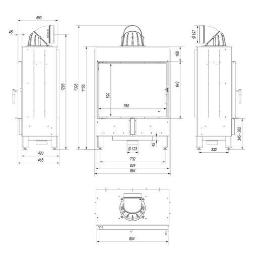 KRATKI LUCY 15 BLACK ΕΝΕΡΓΕΙΑΚΟ ΤΖΑΚΙ ΞΥΛΟΥ 15kW ΙΣΙΟ ΜΕ ΑΝΟΙΓΟΜΕΝΗ ΠΟΡΤΑ - Image 6
