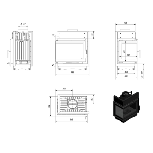 KRATKI MAJA L BS DECO ΕΝΕΡΓΕΙΑΚΟ ΤΖΑΚΙ ΞΥΛΟΥ 8kW ΑΡΙΣΤΕΡΗ ΓΩΝΙΑ ΜΕ ΑΝΟΙΓΟΜΕΝΗ ΠΟΡΤΑ - Image 11