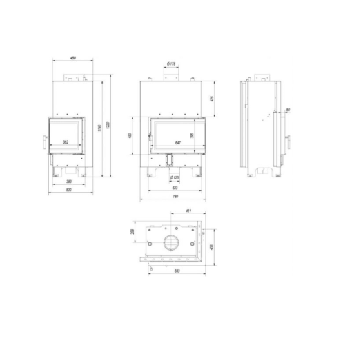 KRATKI MBM PW 10 P BS W ΕΝΕΡΓΕΙΑΚΟ ΤΖΑΚΙ ΞΥΛΟΥ ΚΑΛΟΡΙΦΕΡ 12kW ΔΕΞΙΑ ΓΩΝΙΑ ΜΕ ΑΝΟΙΓΟΜΕΝΗ ΠΟΡΤΑ ΚΛΕΙΣΤΟΥ ΔΟΧΕΙΟΥ - Image 2
