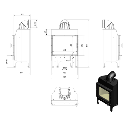KRATKI NADIA 10 ΕΝΕΡΓΕΙΑΚΟ ΤΖΑΚΙ ΞΥΛΟΥ 10kW ΙΣΙΟ ΜΕ ΑΝΟΙΓΟΜΕΝΗ ΠΟΡΤΑ - Image 5