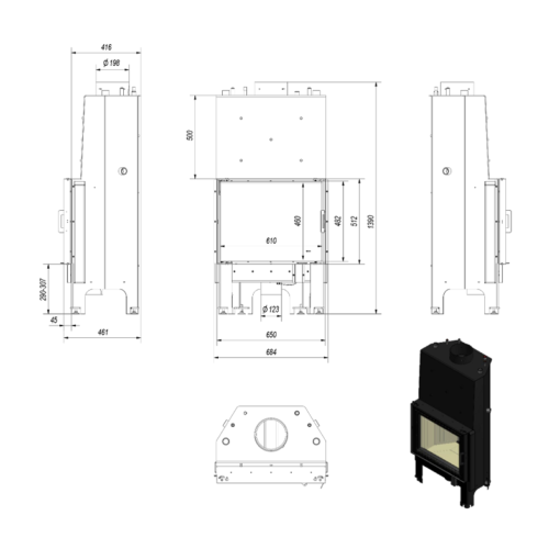 KRATKI NADIA PW 10 W ΕΝΕΡΓΕΙΑΚΟ ΤΖΑΚΙ ΞΥΛΟΥ ΚΑΛΟΡΙΦΕΡ 12kW ΙΣΙΟ ΜΕ ΑΝΟΙΓΟΜΕΝΗ ΠΟΡΤΑ - Image 5