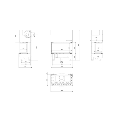 KRATKI NBC 1000 400 BLACK ΕΝΕΡΓΕΙΑΚΟ ΤΖΑΚΙ ΞΥΛΟΥ 15kW ΤΡΙΩΝ ΟΨΕΩΝ ΜΕ ΣΥΡΟΜΕΝΗ ΠΟΡΤΑ - Image 4