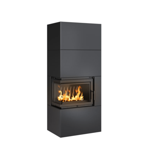 KRATKI SIMPLE BOX L S BLACK ΕΝΕΡΓΕΙΑΚΟ ΤΖΑΚΙ ΞΥΛΟΥ 8kW ΑΡΙΣΤΕΡΗ ΓΩΝΙΑ ΜΕ ΑΝΟΙΓΟΜΕΝΗ ΠΟΡΤΑ