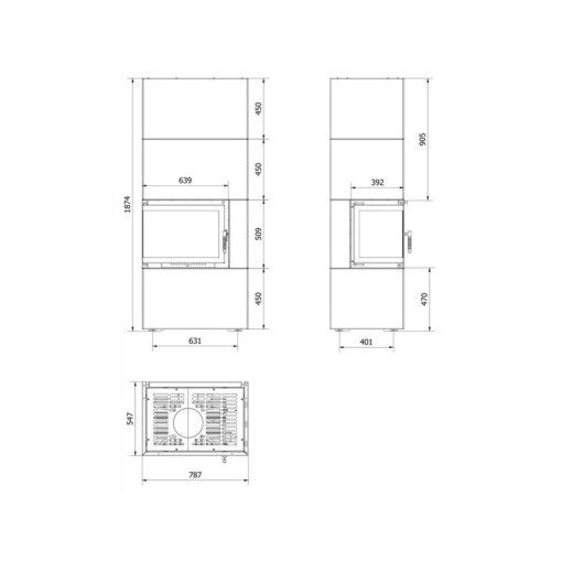 KRATKI SIMPLE BOX L S BLACK ΕΝΕΡΓΕΙΑΚΟ ΤΖΑΚΙ ΞΥΛΟΥ 8kW ΑΡΙΣΤΕΡΗ ΓΩΝΙΑ ΜΕ ΑΝΟΙΓΟΜΕΝΗ ΠΟΡΤΑ - Image 6