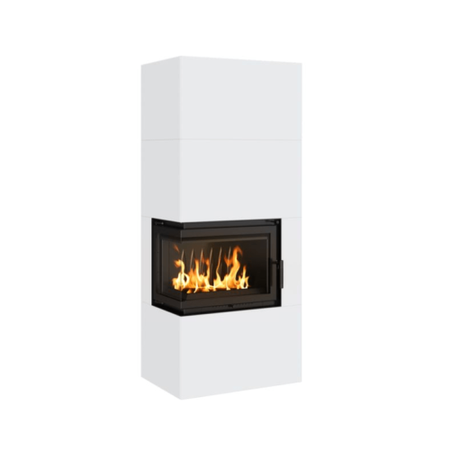 KRATKI SIMPLE BOX L S BIANCO ΕΝΕΡΓΕΙΑΚΟ ΤΖΑΚΙ ΞΥΛΟΥ 8kW ΑΡΙΣΤΕΡΗ ΓΩΝΙΑ ΜΕ ΑΝΟΙΓΟΜΕΝΗ ΠΟΡΤΑ