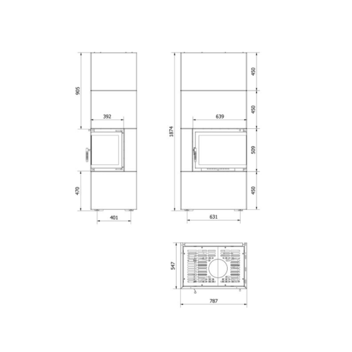 KRATKI SIMPLE BOX P S BLACK ΕΝΕΡΓΕΙΑΚΟ ΤΖΑΚΙ ΞΥΛΟΥ 8kW ΔΕΞΙΑ ΓΩΝΙΑ ΜΕ ΑΝΟΙΓΟΜΕΝΗ ΠΟΡΤΑ - Image 6