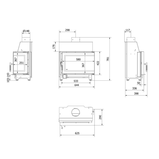 KRATKI SIMPLE S P BS ΕΝΕΡΓΕΙΑΚΟ ΤΖΑΚΙ ΞΥΛΟΥ 6kW ΔΕΞΙΑ ΓΩΝΙΑ ΜΕ ΑΝΟΙΓΟΜΕΝΗ ΠΟΡΤΑ - Image 7