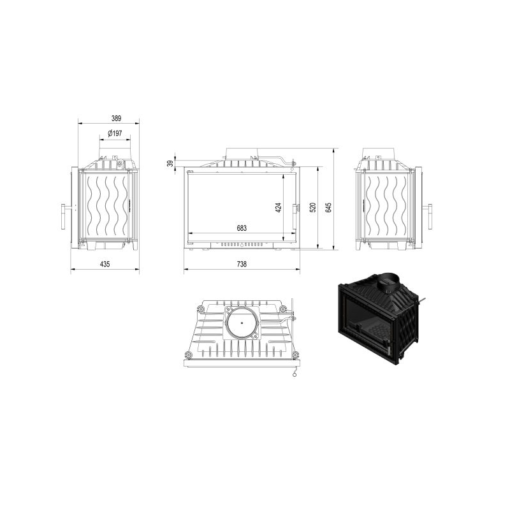 KRATKI WIKTOR DECO ΕΝΕΡΓΕΙΑΚΟ ΤΖΑΚΙ ΞΥΛΟΥ 14kW ΙΣΙΟ ΜΕ ΑΝΟΙΓΟΜΕΝΗ ΠΟΡΤΑ - Image 2