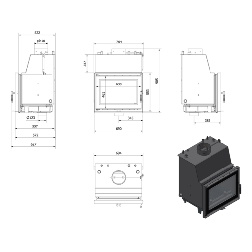 KRATKI ZOSIA PW DECO ΕΝΕΡΓΕΙΑΚΟ ΤΖΑΚΙ ΞΥΛΟΥ ΚΑΛΟΡΙΦΕΡ 14kW ΙΣΙΟ ΜΕ ΑΝΟΙΓΟΜΕΝΗ ΠΟΡΤΑ - Image 4