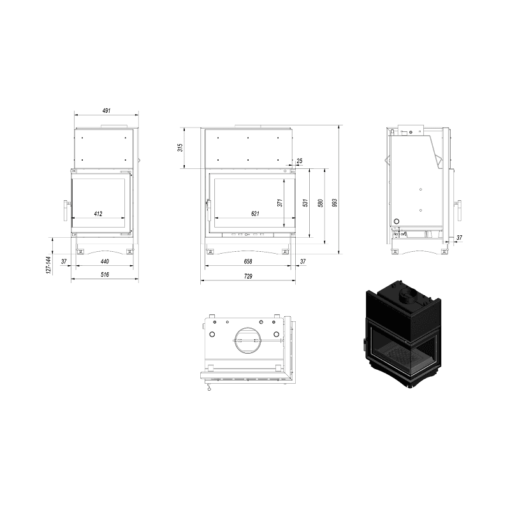 KRATKI ZUZIA PW BP 15 BS W ΕΝΕΡΓΕΙΑΚΟ ΤΖΑΚΙ ΞΥΛΟΥ ΚΑΛΟΡΙΦΕΡ 12kW ΔΕΞΙΑ ΓΩΝΙΑ ΜΕ ΑΝΟΙΓΟΜΕΝΗ ΠΟΡΤΑ ΚΛΕΙΣΤΟΥ ΔΟΧΕΙΟΥ - Image 2